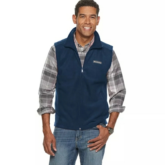 NWT Columbia Fleece Vest Navy Blue 2X - Picture 1 of 7